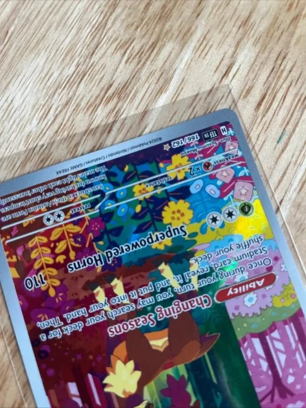 Pokemon Sawsbuck STAGE 1 Trading Card 166/162